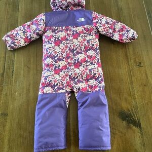 The North Face Purple Floral 12-18 month Snowsuit
